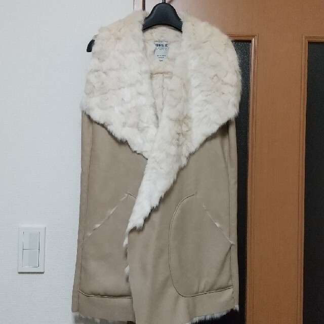 ZARA(ザラ)のムートンベスト レディースのジャケット/アウター(毛皮/ファーコート)の商品写真