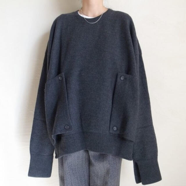 SUNSEA(サンシー)のstein EX FINE WOOL BELTED KNIT LS メンズのトップス(ニット/セーター)の商品写真