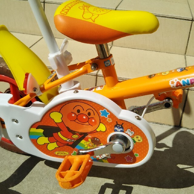 アンパンマン 自転車 12インチ 補助輪 補助 棒 付き | www