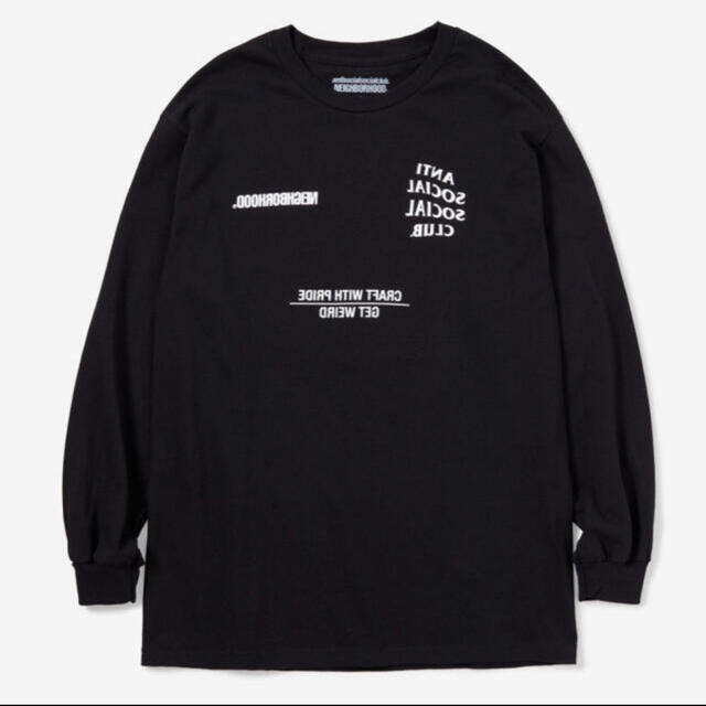 NEIGHBORHOOD(ネイバーフッド)のネイバーフッド　アンチソーシャル　ロンT ブラック　 メンズのトップス(Tシャツ/カットソー(七分/長袖))の商品写真