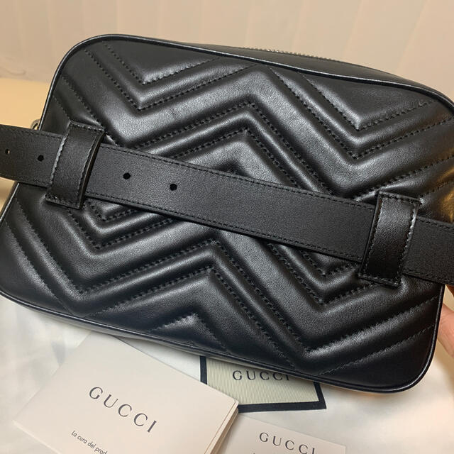 Gucci(グッチ)のGUCCI   レザー ベルトバッグ GGマーモント メンズのバッグ(ショルダーバッグ)の商品写真