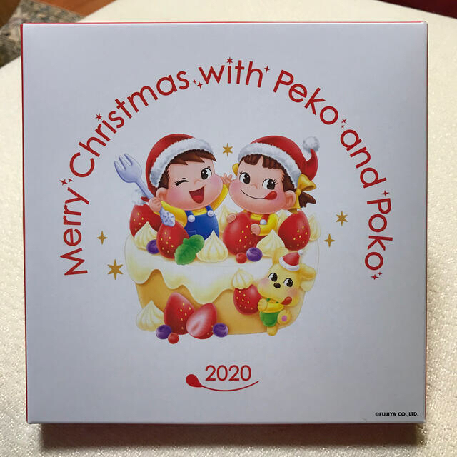 不二家(フジヤ)のペコちゃん　クリスマスプレート2020 エンタメ/ホビーのおもちゃ/ぬいぐるみ(キャラクターグッズ)の商品写真