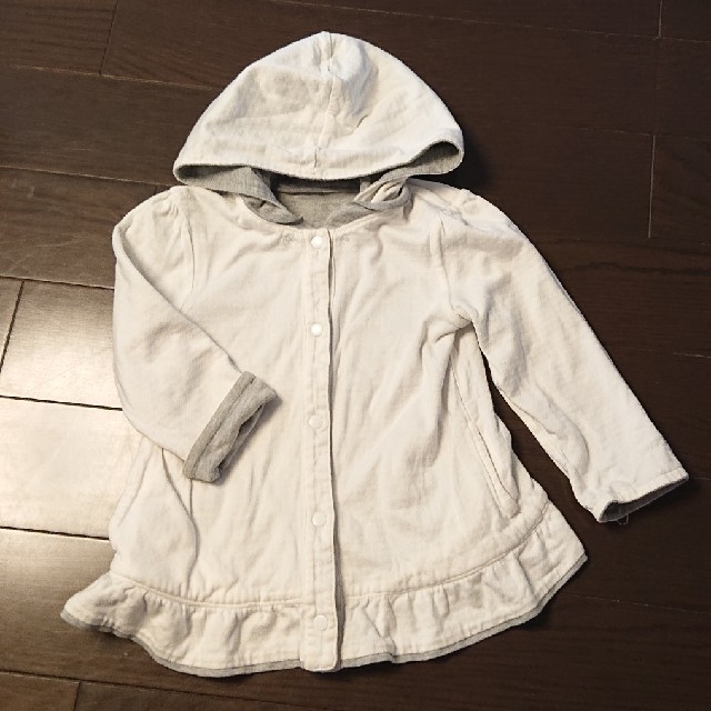 COMME CA DU MODE(コムサデモード)のCOMME CA FOSSETTE  リバーシブルパーカー  100 キッズ/ベビー/マタニティのキッズ服女の子用(90cm~)(ジャケット/上着)の商品写真