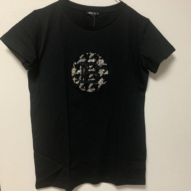 【BALMAIN】バルマン スパンコール ロゴ Tシャツ