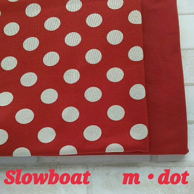 Slowboat　m・dot　カーディナルレッド　ミニー裏毛&スパンフライス