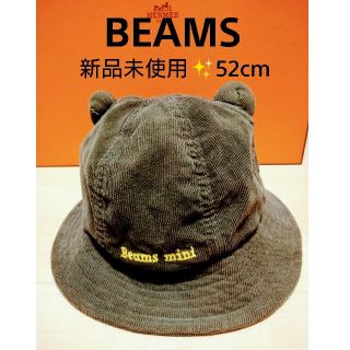 ビームス(BEAMS)の新品未使用✨BEAMS　帽子　ハット　コーデュロイ　茶　耳付き　52cm(帽子)