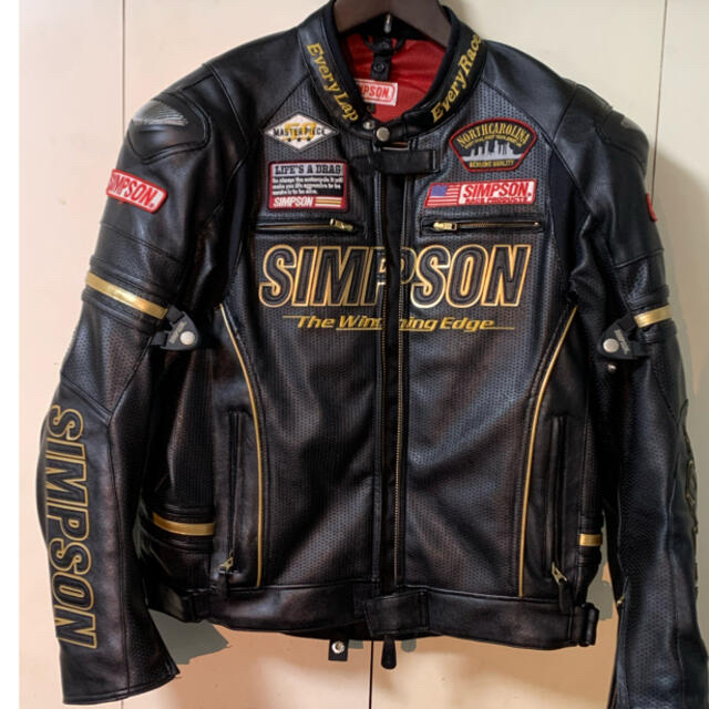 【再値下げ】SINPSON SJ-7119PRM  3L  ゴールド　中古 自動車/バイクのバイク(装備/装具)の商品写真