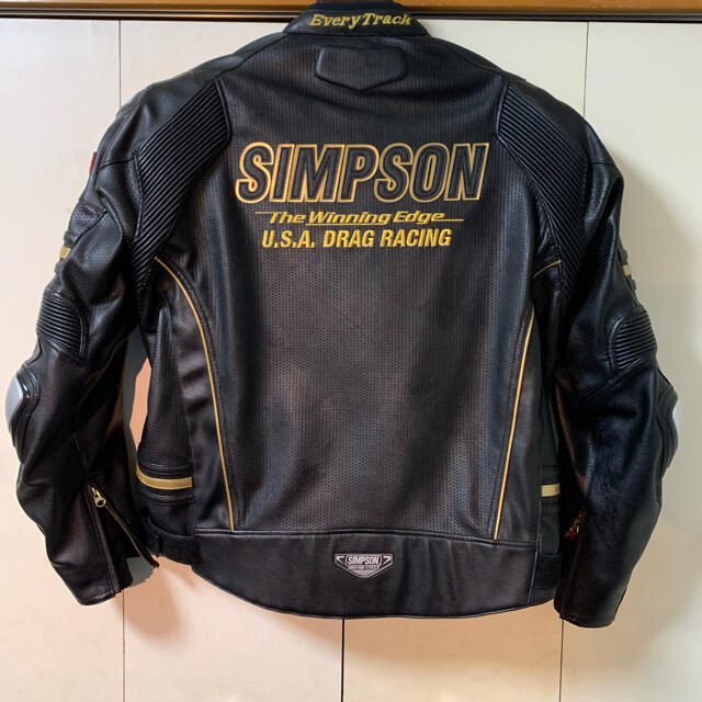 【再値下げ】SINPSON SJ-7119PRM  3L  ゴールド　中古 自動車/バイクのバイク(装備/装具)の商品写真