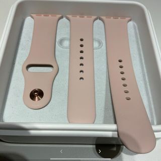 アップルウォッチ(Apple Watch)の(純正品) Apple Watch 38mm ラバーバンド ピンク(ラバーベルト)