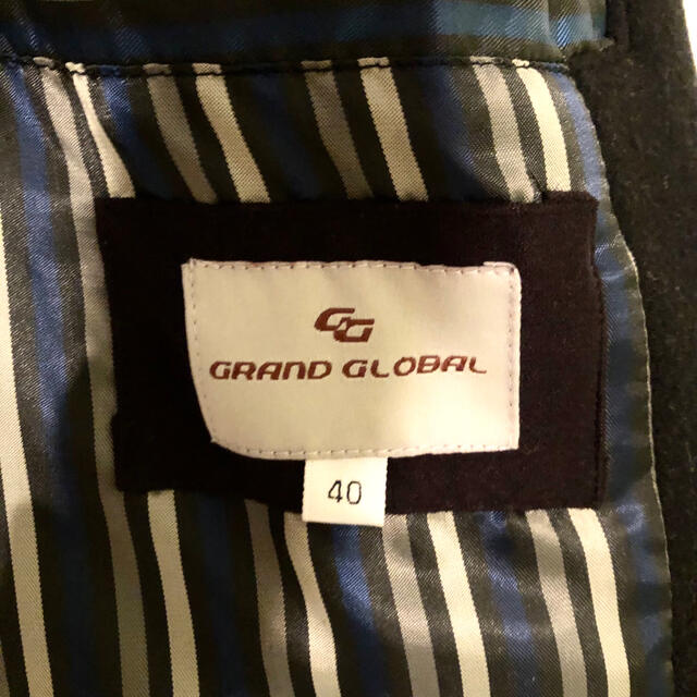 GRAND GLOBAL/チェスターコート/ブラック/ウール メンズのジャケット/アウター(チェスターコート)の商品写真