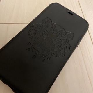 ケンゾー(KENZO)のkenzo iPhone Xケース　手帳型　ブラック　カード収納(iPhoneケース)