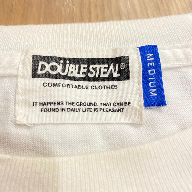 DOUBLE STEAL(ダブルスティール)のDOUBLE STEAL Tシャツ ホワイト Mサイズ メンズのトップス(Tシャツ/カットソー(半袖/袖なし))の商品写真