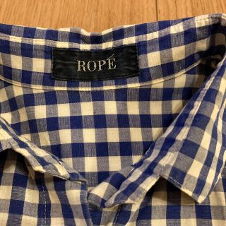 ロペ(ROPE’)のROPE レディース　ギンガムチェックシャツ　S-M(シャツ/ブラウス(長袖/七分))