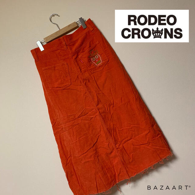 RODEO CROWNS(ロデオクラウンズ)のRODEO CROWNS♡スカル刺繍コーデュロイロングスカート レディースのスカート(ロングスカート)の商品写真
