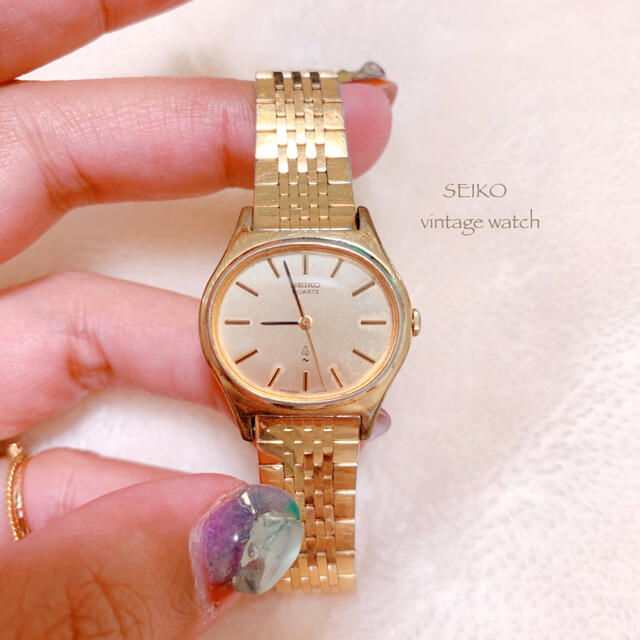 SEIKO(セイコー)の【SEIKO】横　オーバル　腕時計　レトロ　稼働品　美品　電池交換済み レディースのファッション小物(腕時計)の商品写真