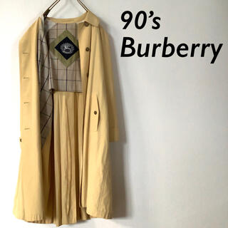 バーバリー(BURBERRY)のpoteto様専用　90‘s Burberry コットン ステンカラー コート(ロングコート)