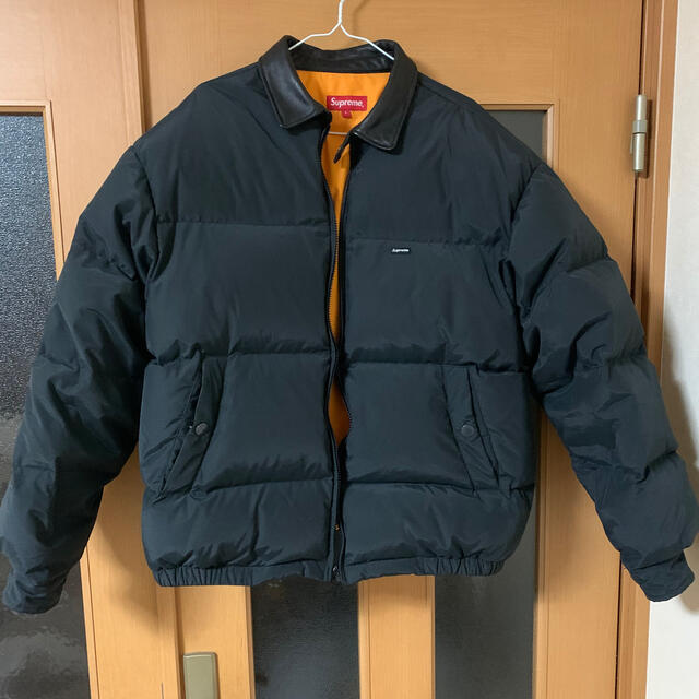 19aw supreme Leather Collar Puffy Jacket