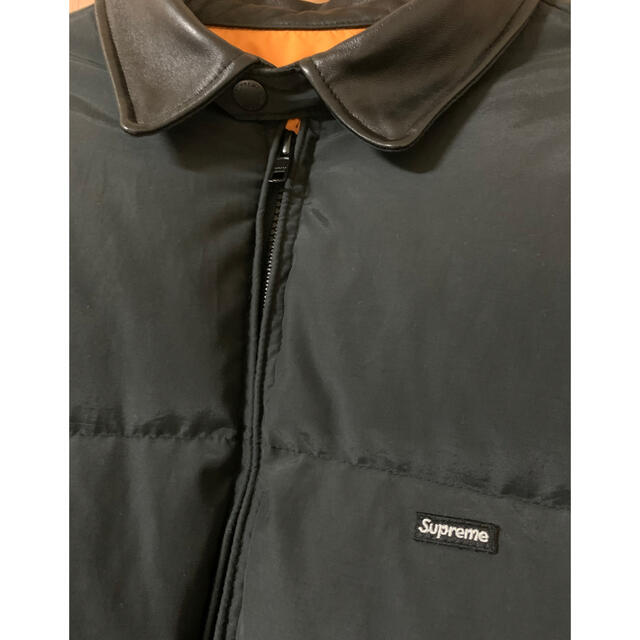 Supreme Leather Collar Puffy Jacket 19aw