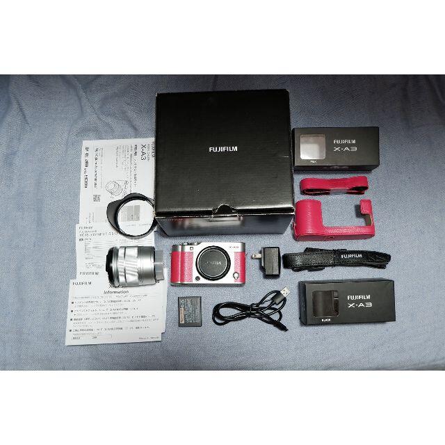 FUJIFILM  ミラーレス X-A3 レンズ、ジャケット、ストラップ付　美品
