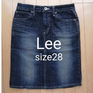 リー(Lee)の【ほぼ未使用】Lee　size  28  ストレッチデニム　スカート　レディース(ひざ丈スカート)