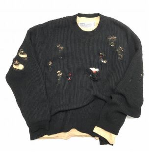 コモリ(COMOLI)のDAIRIKU ダイリク　Layered Damage Knit(ニット/セーター)