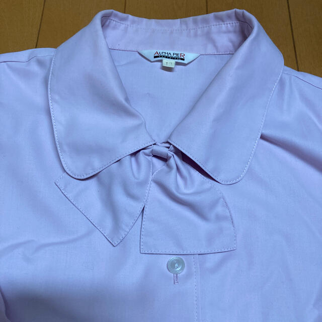 かんかんさま専用　　事務服　ブラウス　　ピンクとブルー2枚 レディースのトップス(シャツ/ブラウス(長袖/七分))の商品写真