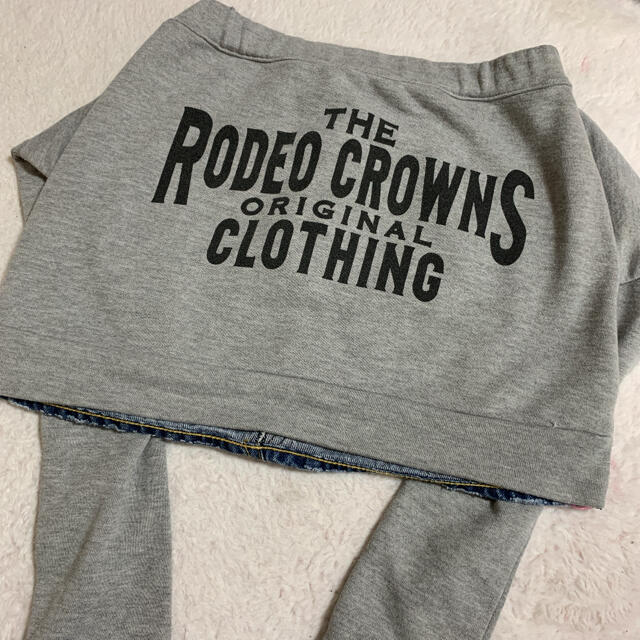 RODEO CROWNS(ロデオクラウンズ)のRODEO CROWNS コンビ ドッキング スカート デニム スエット xs レディースのスカート(ミニスカート)の商品写真