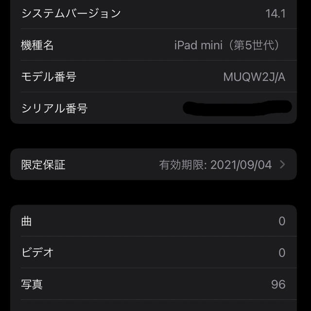 iPad mini 第5世代　Wi-Fiモデル 3
