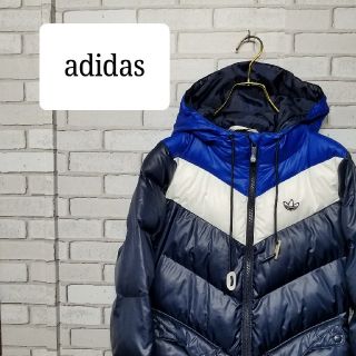 アディダス(adidas)の【adidas】アディダス　中綿ジャケット　ダウンジャケット　フーディー　レトロ(ダウンジャケット)