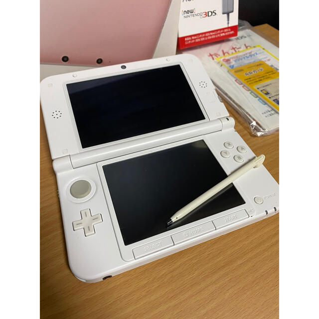 Nintendo 3DS  LL 本体ピンク/ホワイト　どうぶつの森ソフト付き 1