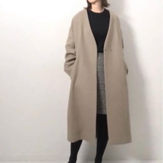 イエナ(IENA)の【2019AW】イエナ　MANTECOノーカラーコート 38(ロングコート)