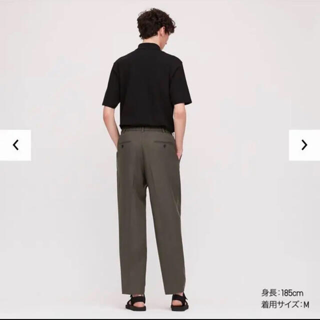 UNIQLO(ユニクロ)のユニクロ ユー ワイドフィットテーパードパンツ XLサイズ／ブラック 新品！ メンズのパンツ(スラックス)の商品写真