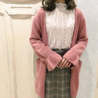 フィント(F i.n.t)のゆったり感がかわいい♡飾り編みロングカーディガン(カーディガン)