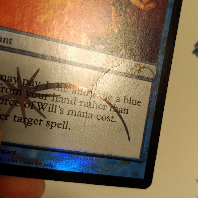 マジック：ザ・ギャザリング(マジックザギャザリング)のmtg 意志の力　ジャッジ　プロモ　FOIL エンタメ/ホビーのトレーディングカード(シングルカード)の商品写真