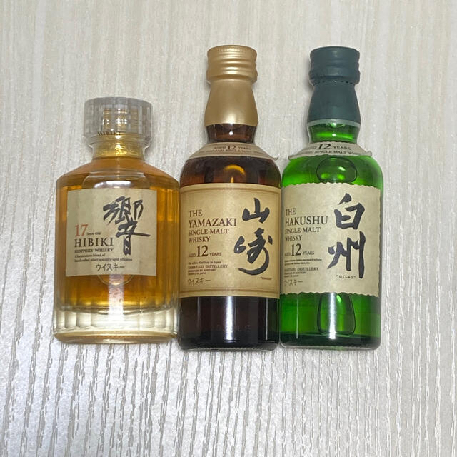 響17年 山崎12年 白州12年 竹鶴12年 ミニボトル50ml - 酒