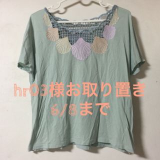 ドットアンドストライプスチャイルドウーマン(Dot&Stripes CHILDWOMAN)のシェル刺繍シャツDot&stripes(Tシャツ(半袖/袖なし))