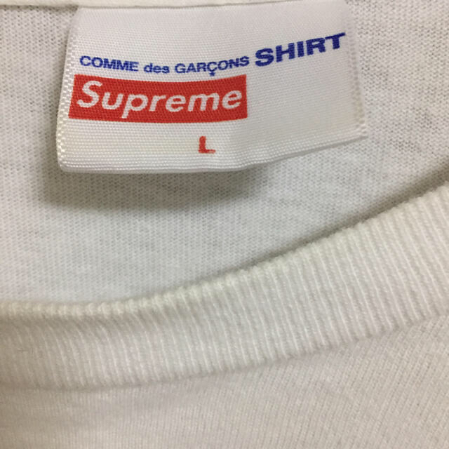 Supreme(シュプリーム)のsupreme  comme des garcons   L White ロンT メンズのトップス(Tシャツ/カットソー(七分/長袖))の商品写真