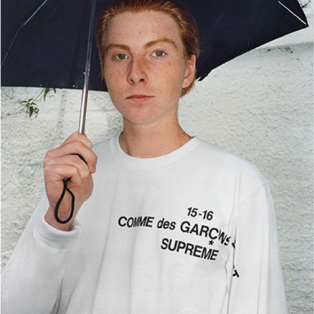 Supreme(シュプリーム)のsupreme  comme des garcons   L White ロンT メンズのトップス(Tシャツ/カットソー(七分/長袖))の商品写真