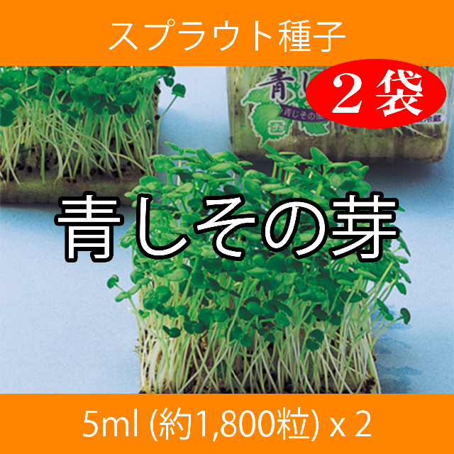 スプラウト種子 S-12 青しその芽 5ml 約1,800粒 x 2袋 食品/飲料/酒の食品(野菜)の商品写真