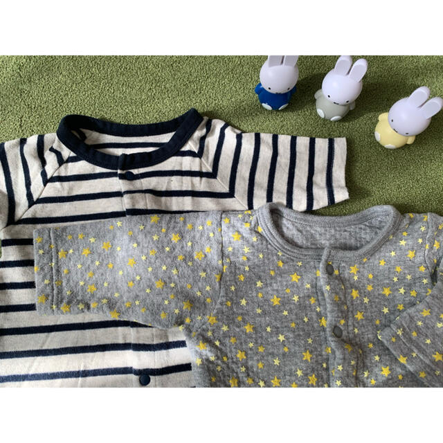 ベルメゾン(ベルメゾン)のベルメゾン 7分袖ロンパース 70サイズ キッズ/ベビー/マタニティのベビー服(~85cm)(ロンパース)の商品写真