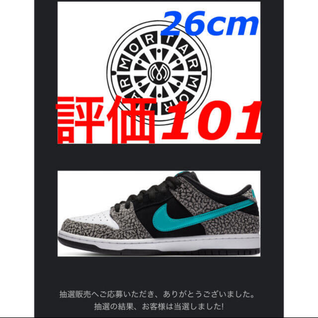 スニーカーNIKE SB DUNK low Elephant 26cm