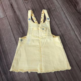 ザラキッズ(ZARA KIDS)のジャンパースカート 80 イエロー(スカート)