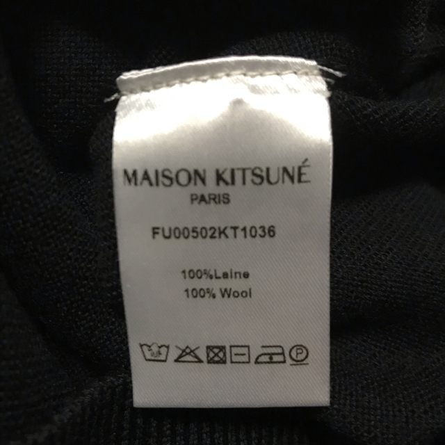 maison kitsune キツネ クルーネック ニット black XL