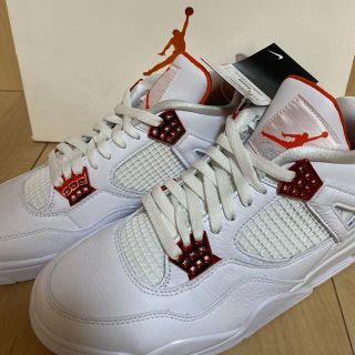 ナイキ(NIKE)のNIKE jordan4 rétro orange metallic  定価以下(スニーカー)