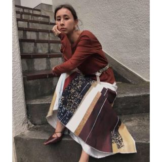 アメリヴィンテージ(Ameri VINTAGE)の新品未使用　ameri vintage FUDE ART SKIRT(ロングスカート)