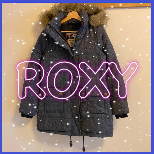 Roxy(ロキシー)のROXY ロングダウンコート　ブルーグレー レディースのジャケット/アウター(ダウンコート)の商品写真