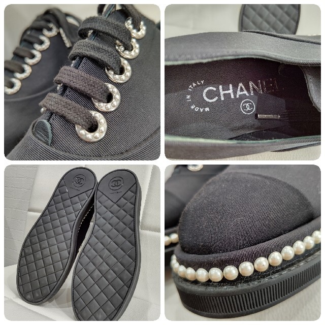 新品未使用☆CHANEL☆シャネル☆パール付きスニーカー 新品未使用☆CHANEL☆シャネル☆パール付きスニーカー