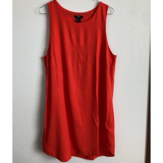 エイチアンドエム(H&M)の未使用✨H&M ワンピース　オレンジ　42(ひざ丈ワンピース)