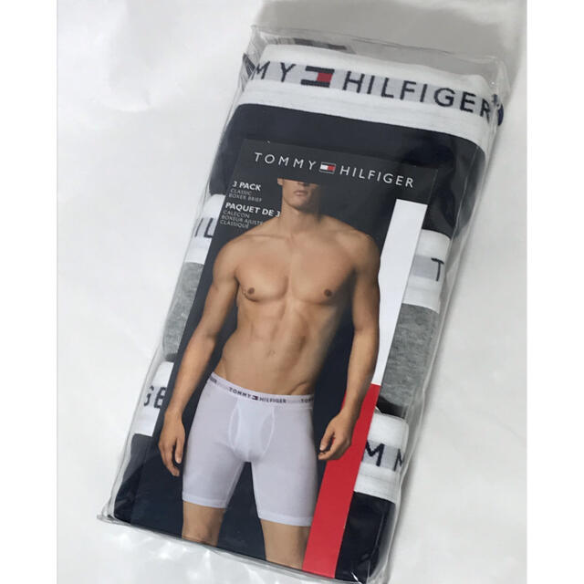 TOMMY HILFIGER(トミーヒルフィガー)の正規品 新品トミーヒルフィガー 高級ボクサーパンツ3pack Lサイズ メンズのアンダーウェア(ボクサーパンツ)の商品写真