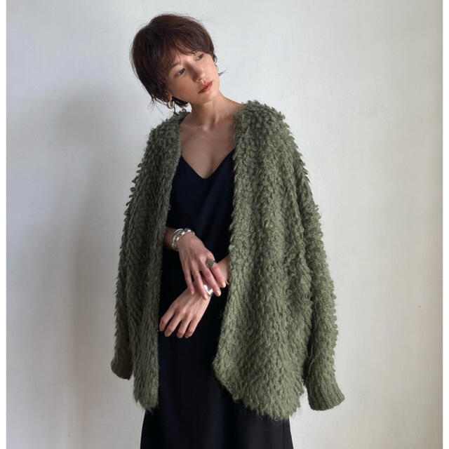 TODAYFUL(トゥデイフル)のCLANE MOHAIR LOOP BULKY KNIT CARDIGAN 1 レディースのトップス(カーディガン)の商品写真